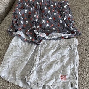 Halloween Ghost and Pumpkin Pajama Shorts